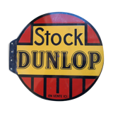 Old enamelled plate "Stock Dunlop" 50cm 1950