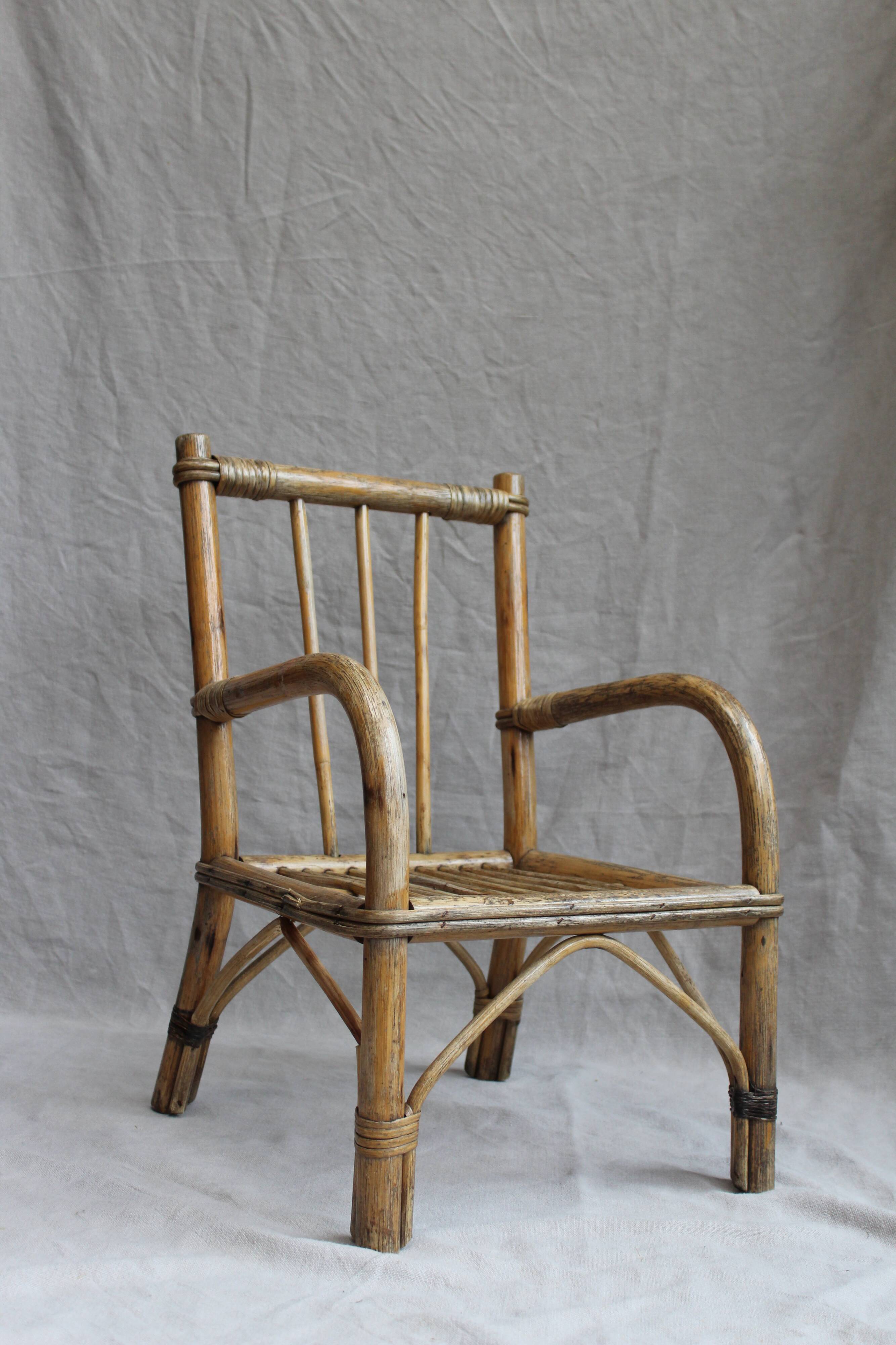 Bamboo children's armchair