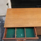 Row in the 1960s teak