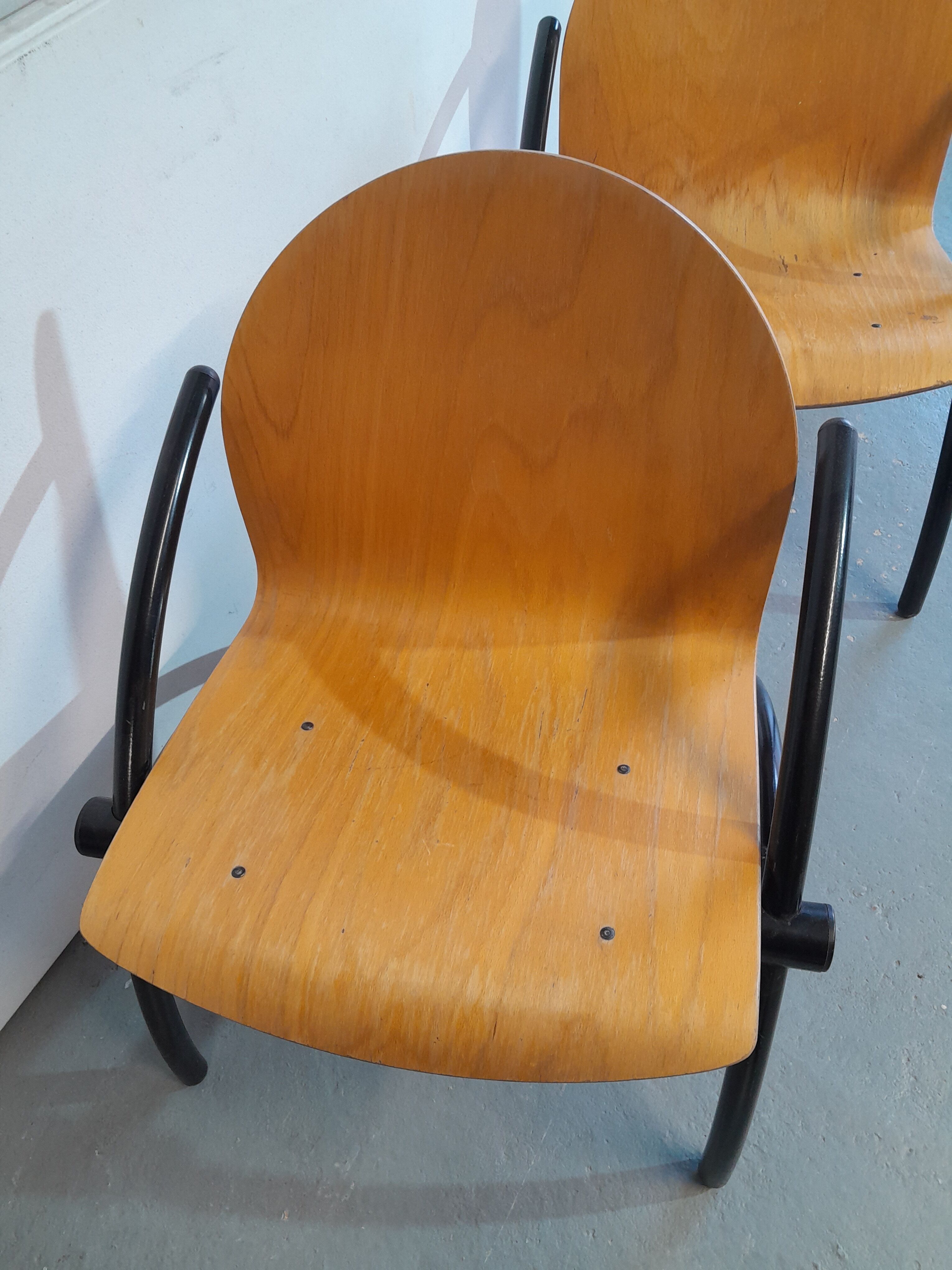 2 vintage low chairs