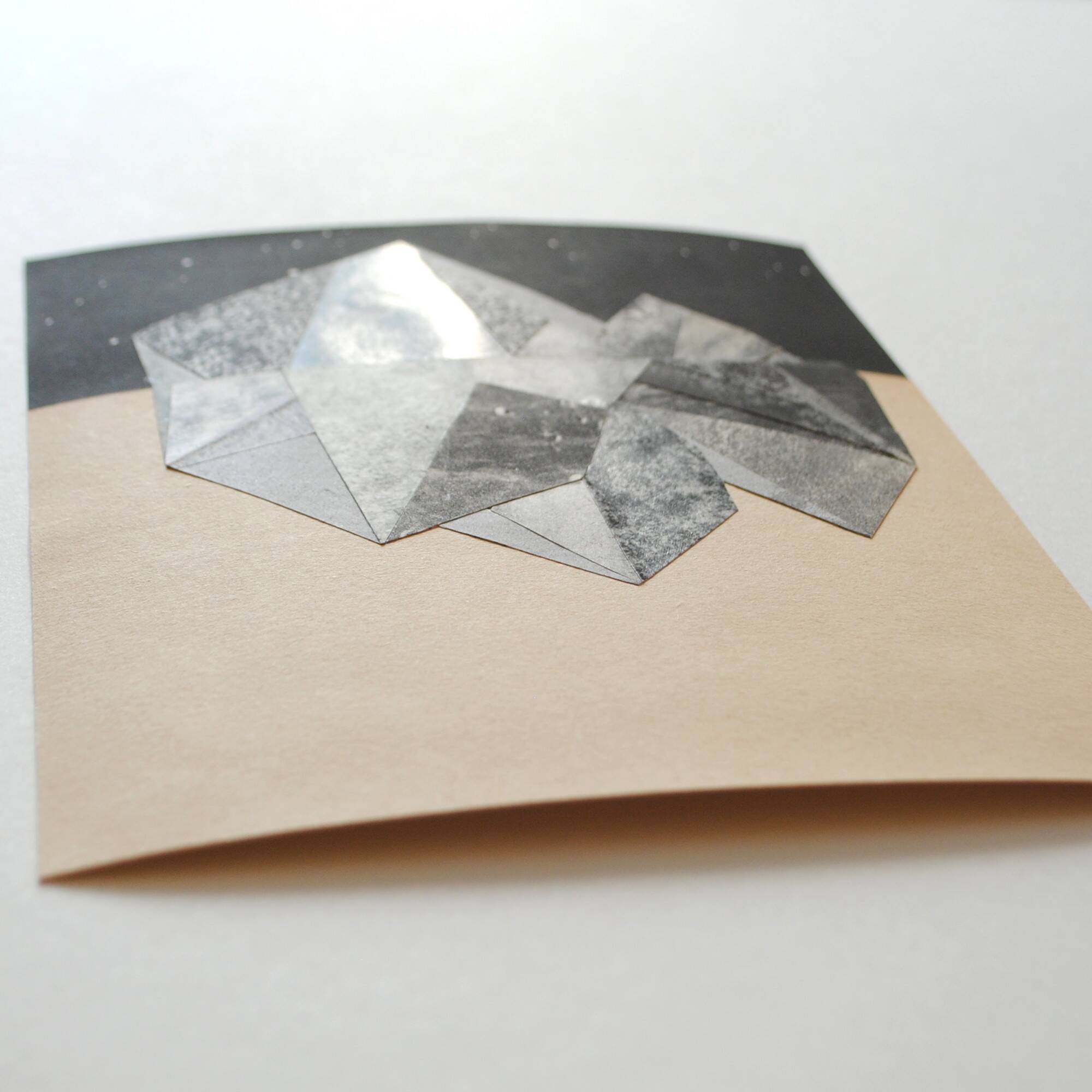 Collage on paper • mineralogy iii