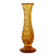 Small Vintage Amber Glass Vase / Mid-century Stylish Vase / Czechoslovakia