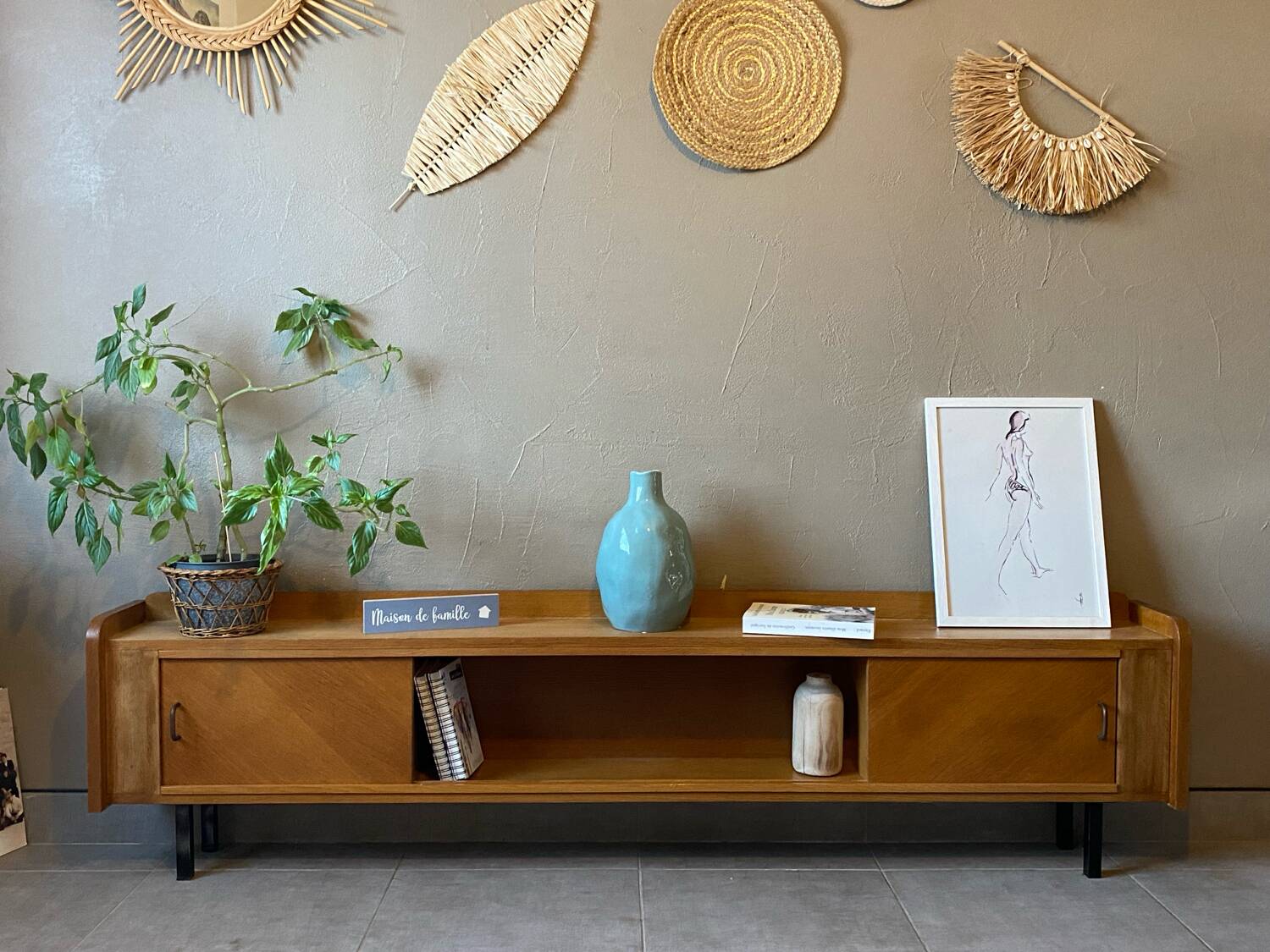 Vintage sideboard from the 60s (shallow)