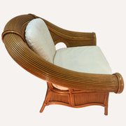 Armchair rattan bamboo lounge club chair, Vivai del Sud