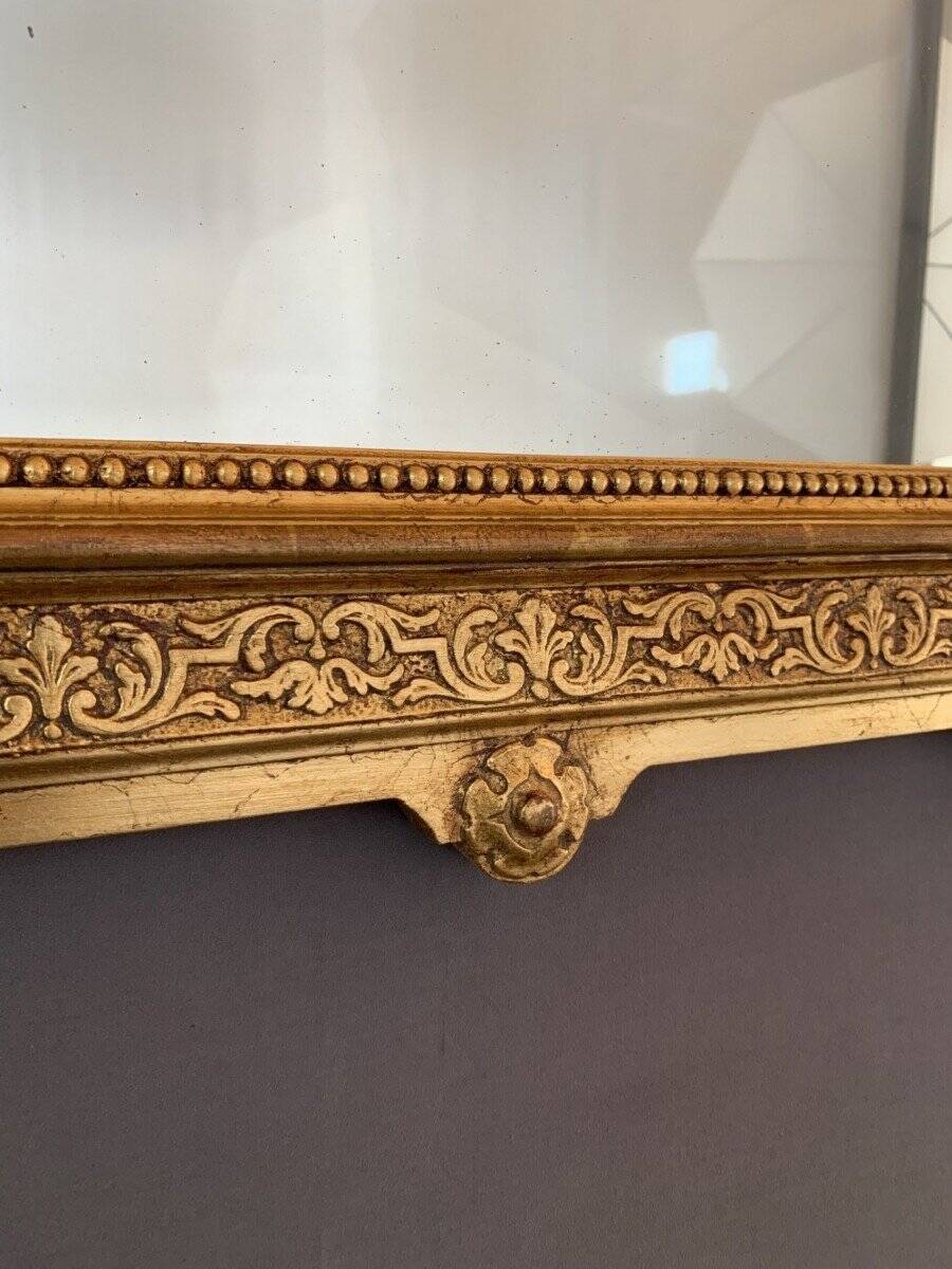 Louis XVI Style Carved Wood Gilded Mirror, 19th Century