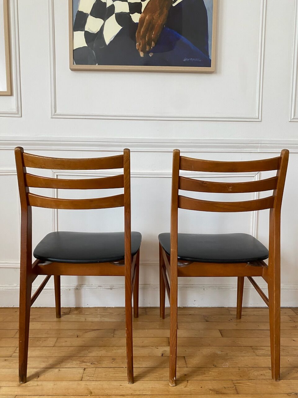 Pair of vintage Scandinavian style chairs