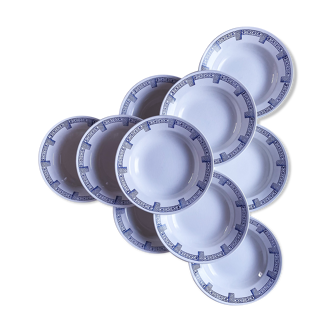 10 assiettes creuses gien modele lorris
