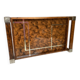 Old tray with art deco wooden handles