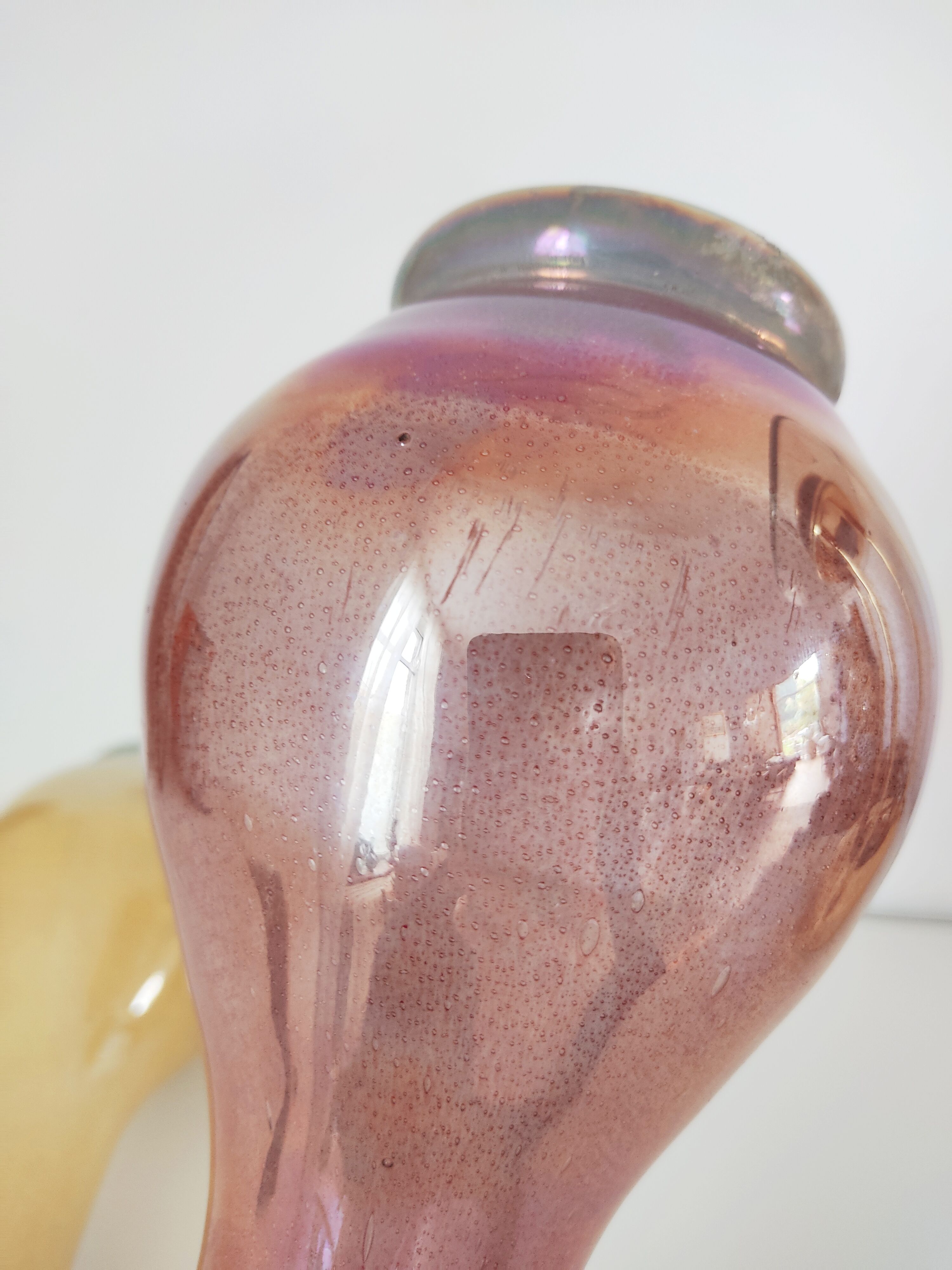 Set of two Murano glass vases