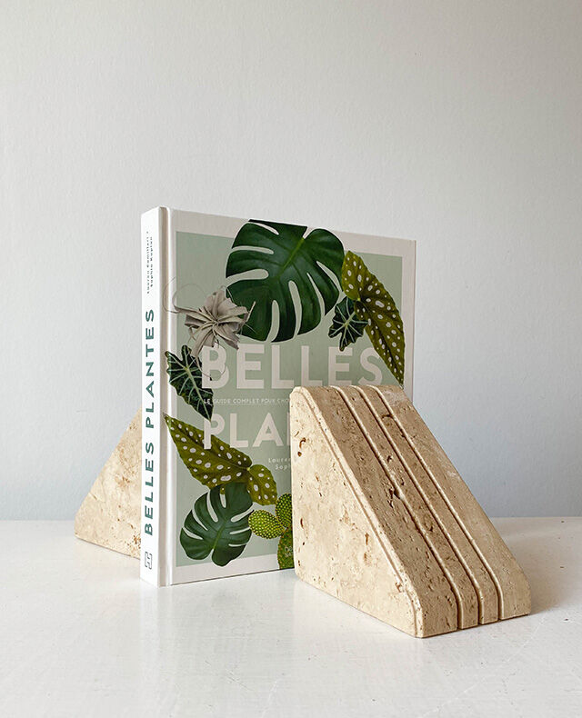 Pair of greenhouse travertine books Cerri Nestore