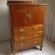 19th-century English side table, varnished mahogany