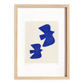 Peinture "oiseaux" d'après Matisse bleu majorelle