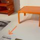Table basse orange prisunic par marc berthier 1972