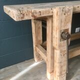 Antique workbench in light wood