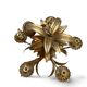 1960s Hollywood Style Gold Metal Chandelier, Fleuri
