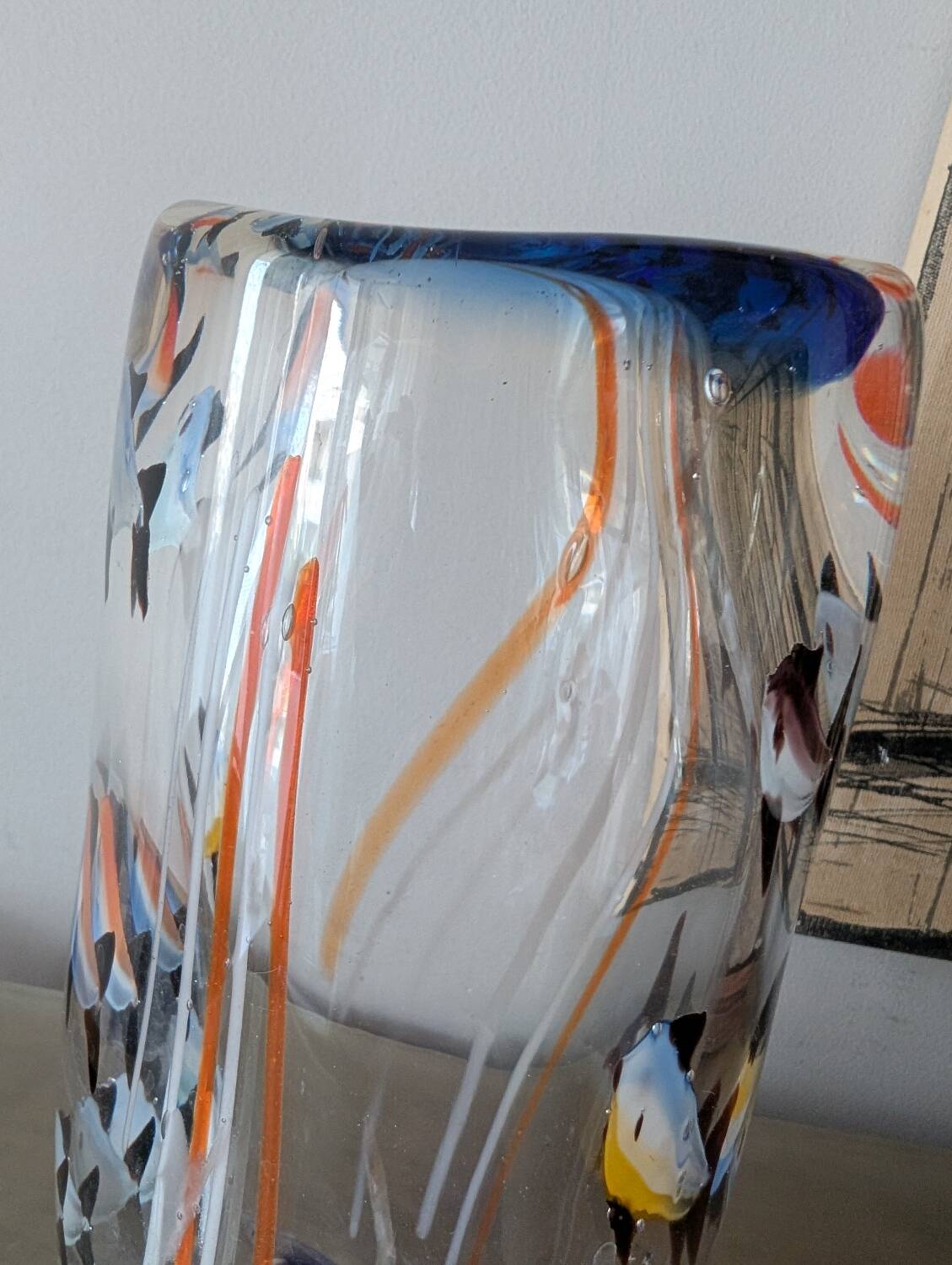 Alfredo Barbini Murano Vase