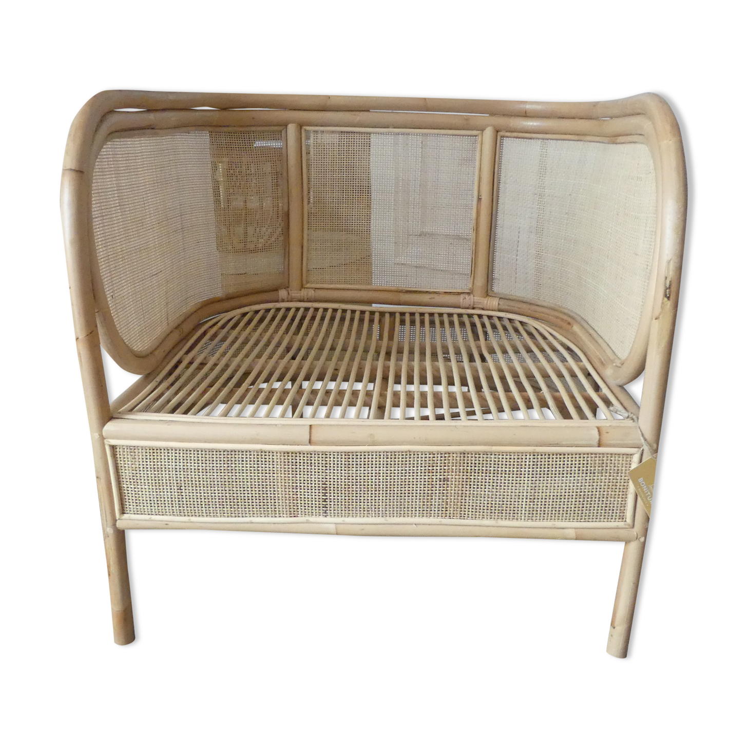 Rattan armchair and natural canning from balî