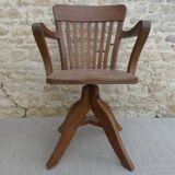 American office chair, swivel, oak