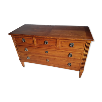 Chest of drawers with small Louis XVI style marquetry