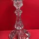 Set of 3 different candle holders, molded glass, very trendy 20 to 22 cm