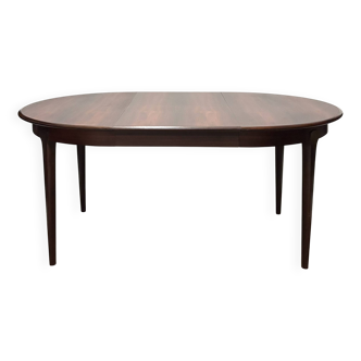 Table danoise en palissandre de Rio avec rallonge