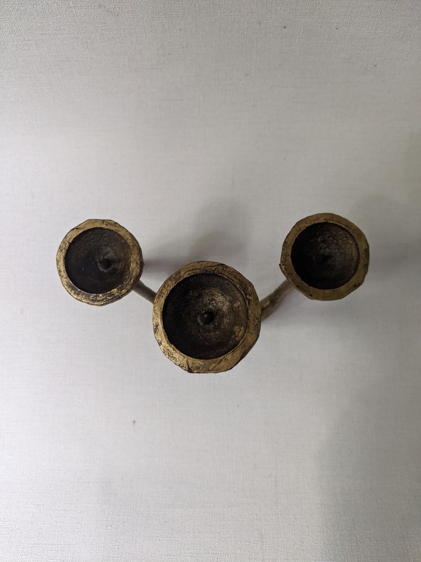 Golden bronze candlestick Scandinavian decoration