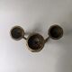 Golden bronze candlestick Scandinavian decoration