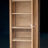 Rare: Parisian wardrobe, oak bonnetière from the 1950s