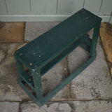 Vintage green old workshop bench