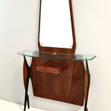 Ebonized Beech Hallway Console with Mirror, Ital