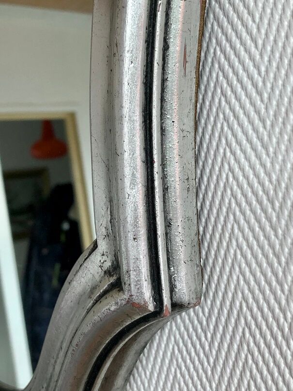 Silver baroque mirror 66x42cm