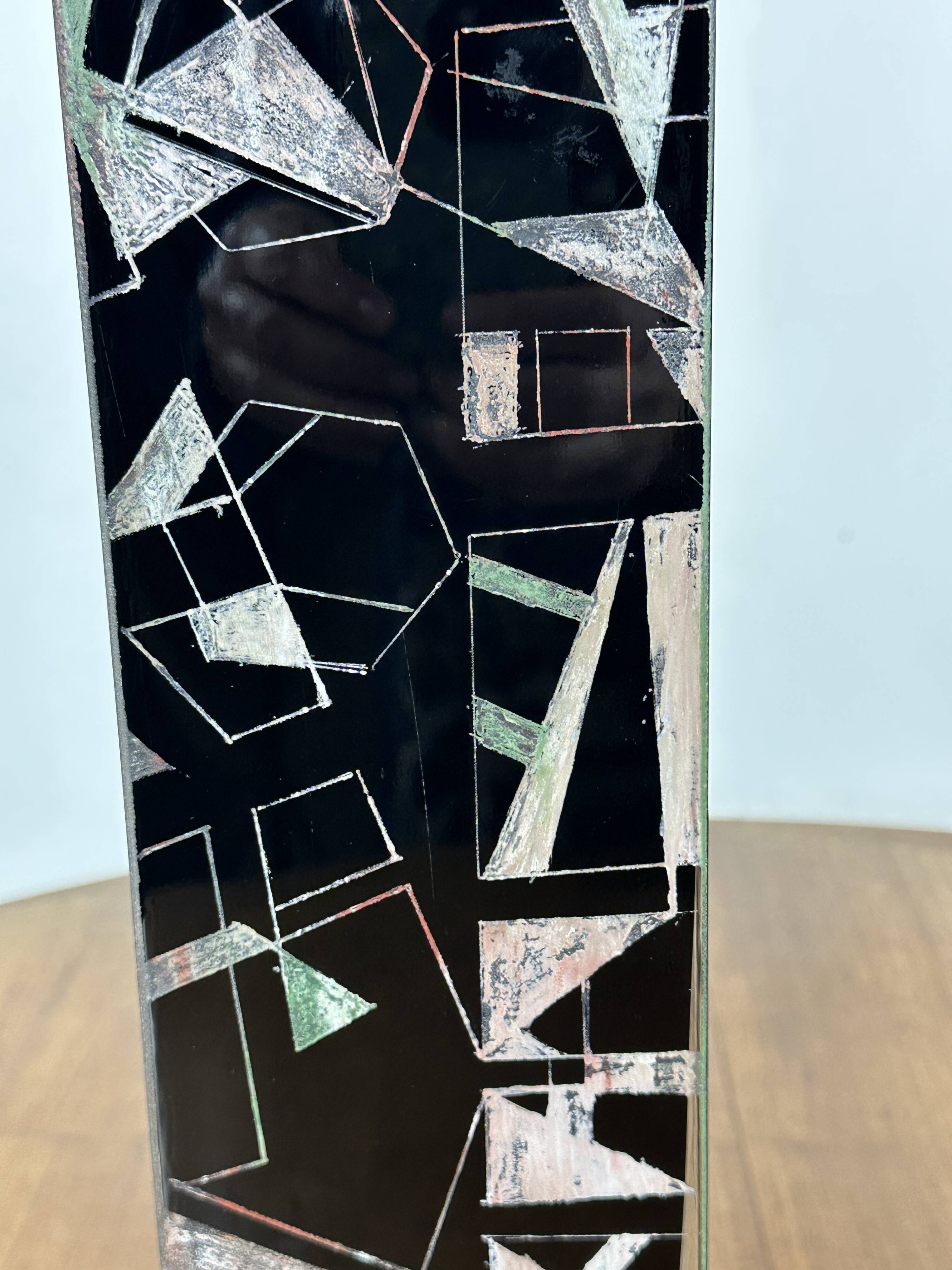 Pair of Cubist Vases by Anatole Riecke 1969