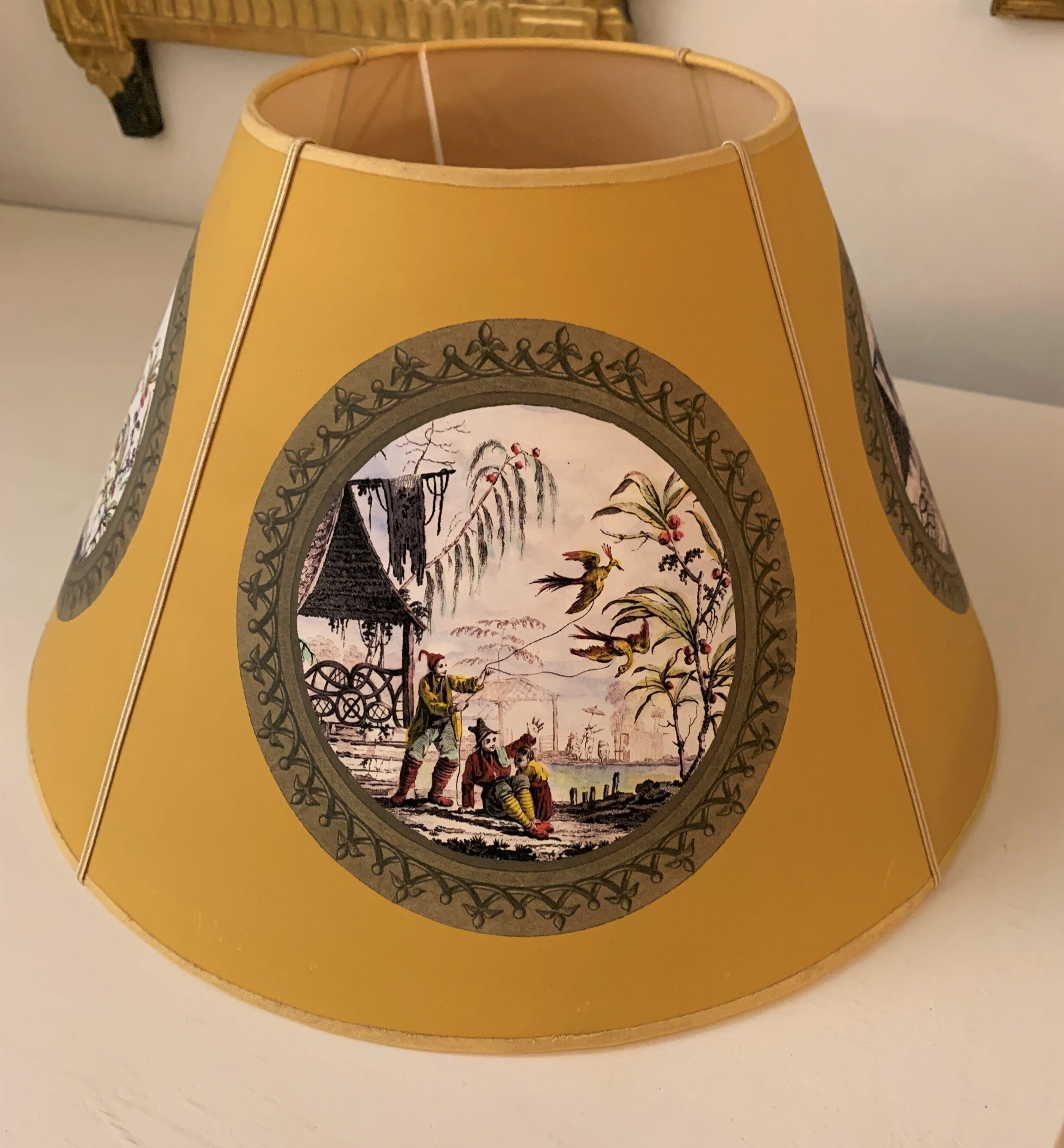 Yellow lampshade