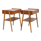 Pair of Scandinavian teak bedside tables by Carlstrom 1960