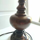 Antique smoked glass lamp