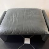 Vico magistretti, Maralunga for Cassina, in Leather with Footrest
