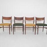 Set of four teak Pastoe "SA10" dining chairs, The Netherlands 1959