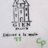 Game model plate signed gien, hunting birds, bustards