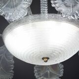 Luxury Barovier & Toso chandelier, Murano Pulegoso glass, 1950s