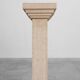 Mid-century console in beige stone, France 1960s