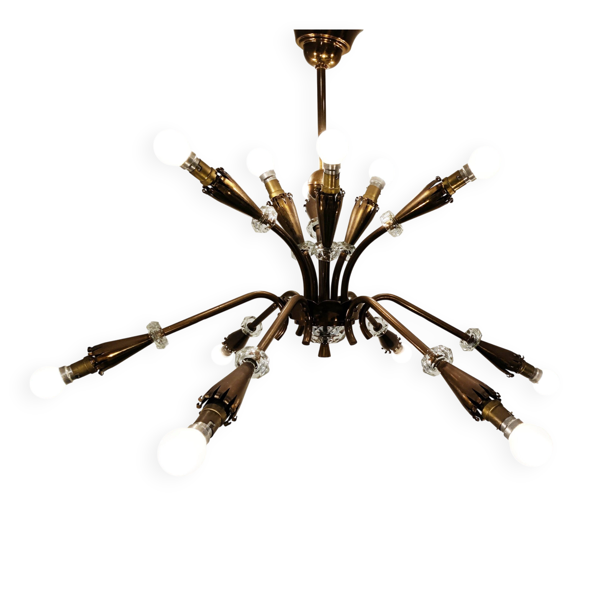Mid-century copper chandelier, 1950s