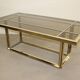 Dining table in chrome-plated steel and brass by Romeo Rega circa 1970