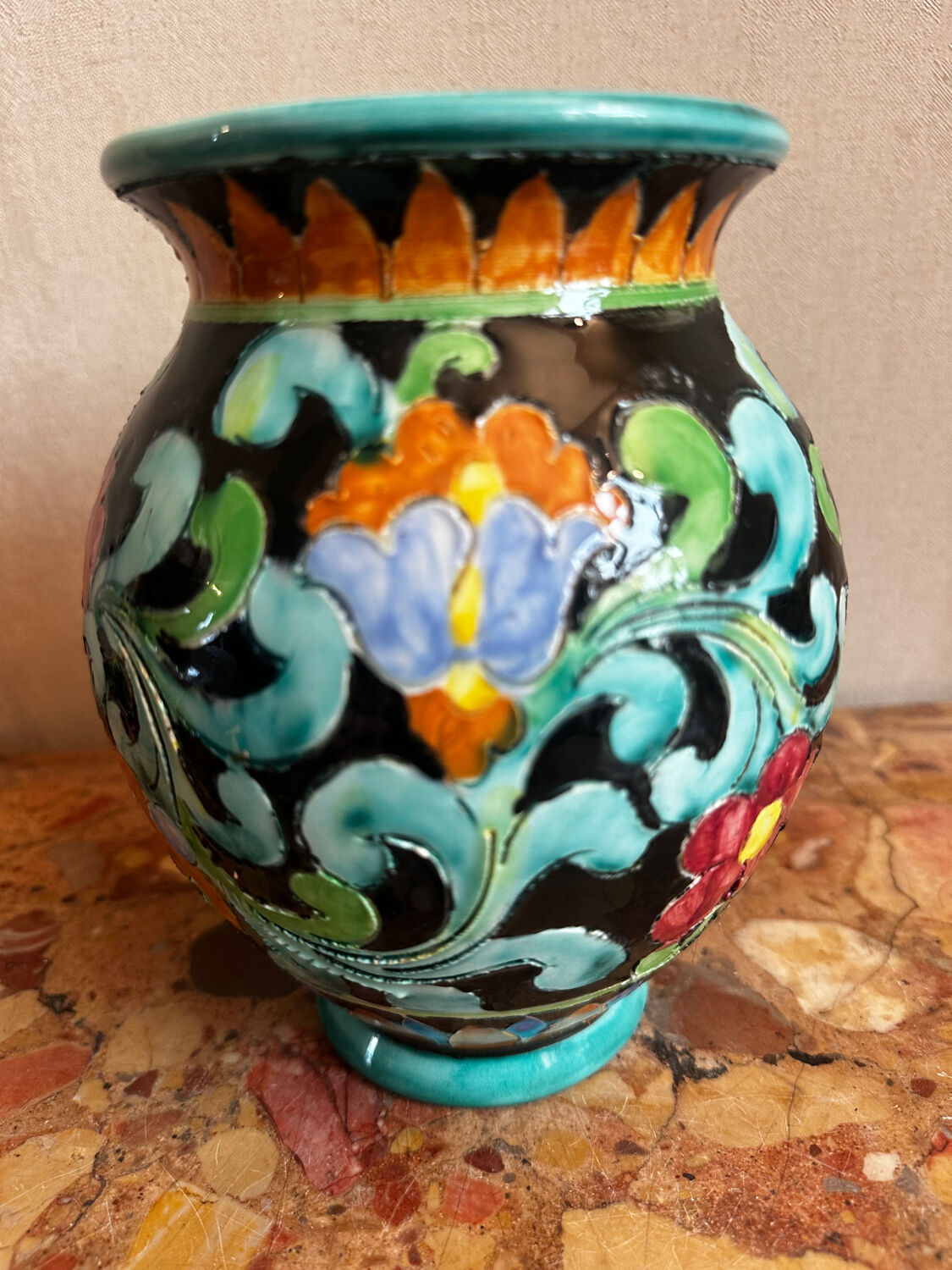 Vintage ceramic vase Cerart Monaco