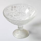 Pressed Glass Pedestal Bowl: Cibulak Pavel Panek Design / 1974