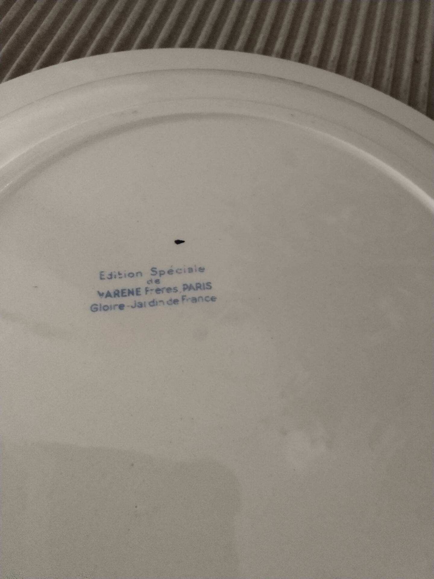 vintage tableware Varene Frères Paris - Garden of France