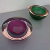 Sommerso Murano Glass Bowls by Flavio Poli, 1960s, Set of 4