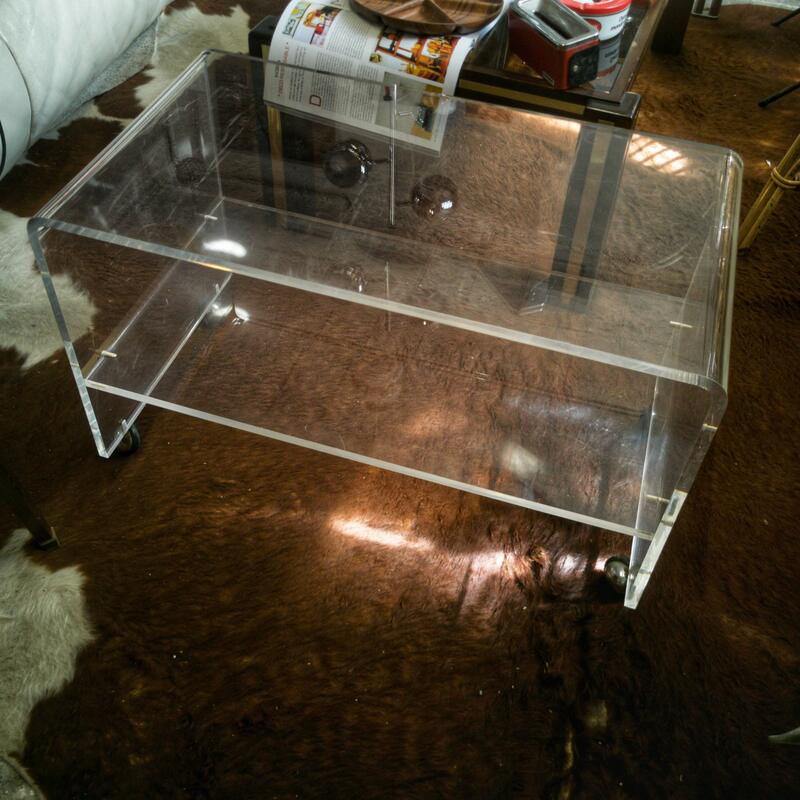 Vintage TV furniture in plexiglass