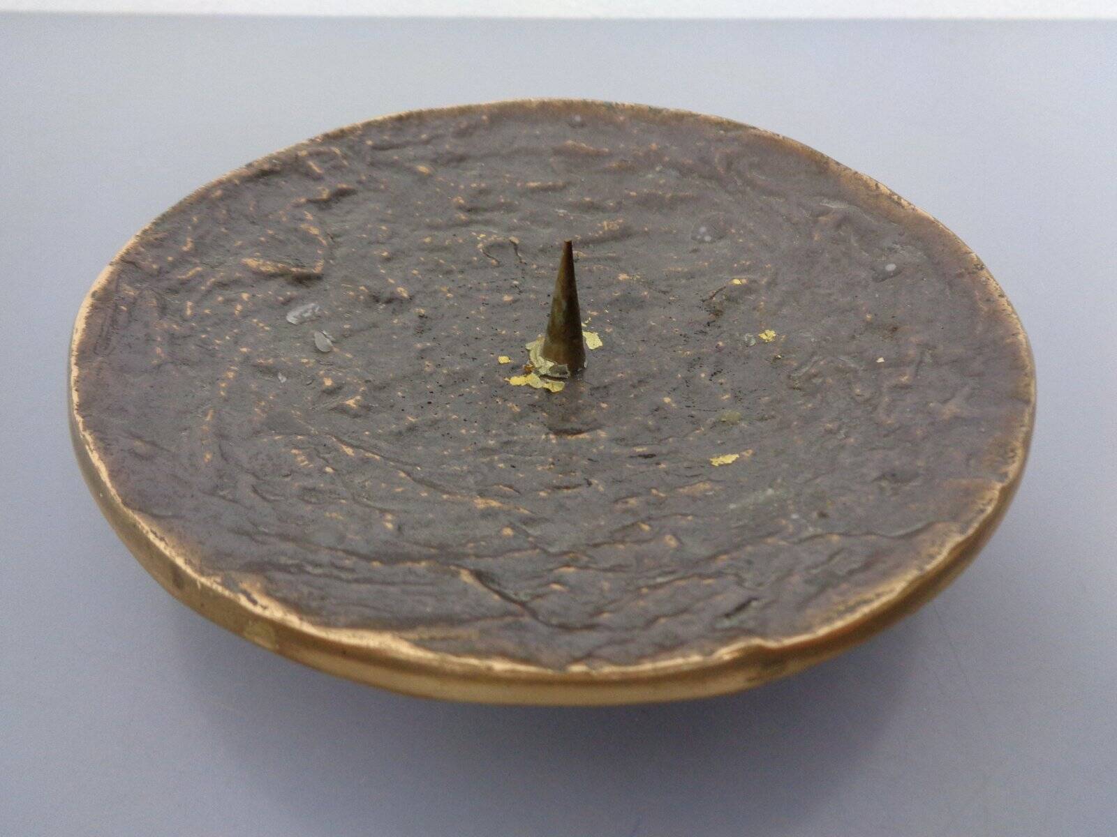 Brutalist Bronze Candleholder, 1960s