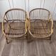 Paire de fauteuils en rotin vintage