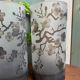Cylindrical glass paste vase “cherry blossom”